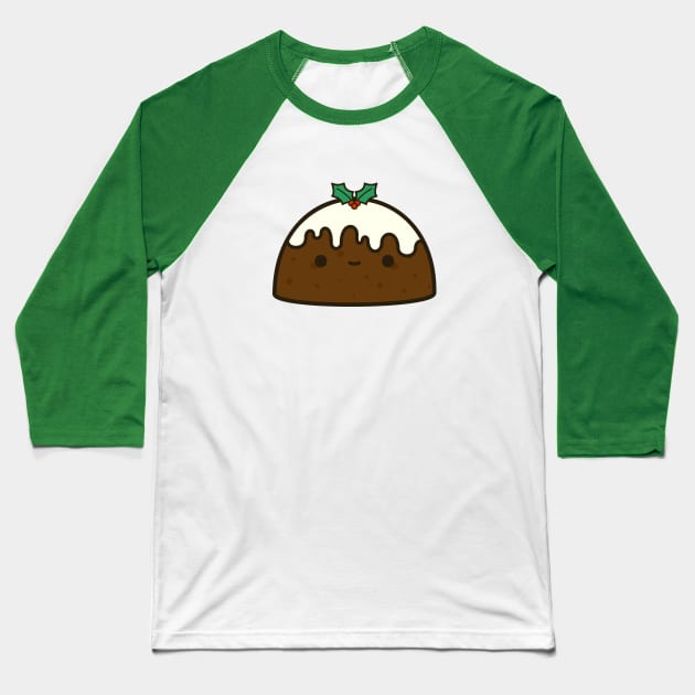 Cute Christmas pudding Baseball T-Shirt by peppermintpopuk